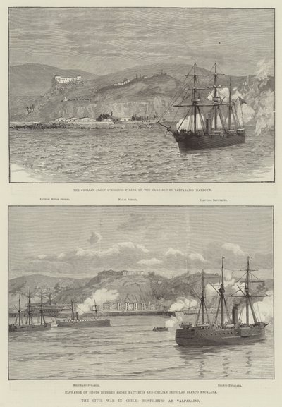 The Civil War in Chile, Hostilities at Valparaiso by English School