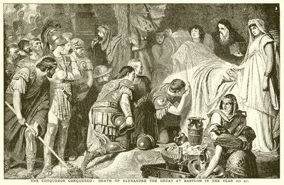 The Conqueror Conquered: Death of Alexander the Great at Babylon in the year 323 B.C. by English School