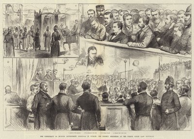 The Conspiracy to Murder Government Officials in Dublin, the Twenty Prisoners at the Police Court Last Saturday by English School