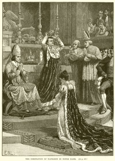 The Coronation of Napoleon in Notre Dame by English School