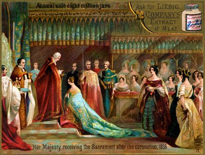 The Coronation of Queen Victoria, Liebig Card by English School