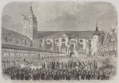 The Coronation of the King and Queen of Prussia, the Procession from the Castle Church, Konigsberg, after the Coronation by English School