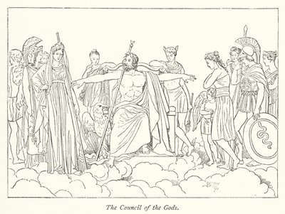 The Council of the Gods by English School