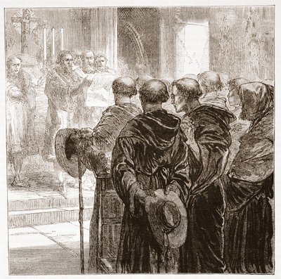 The Councillors dissolving the Augustine order of Monks in Zurich, 1524 by English School