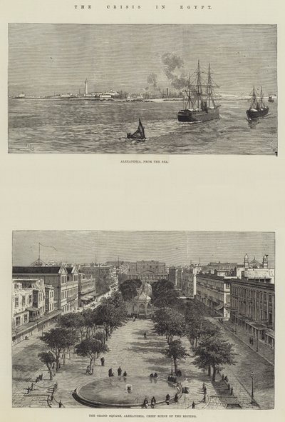 The Crisis in Egypt (engraving) by English School