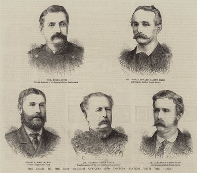 The Crisis in the East, English Officers and Doctors serving with the Turks by English School