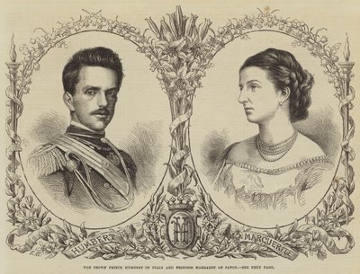 The Crown Prince Humbert of Italy and Princess Margaret of Savoy by English School
