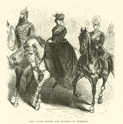 The Crown Prince and Princess of Germany, March 1871 by English School