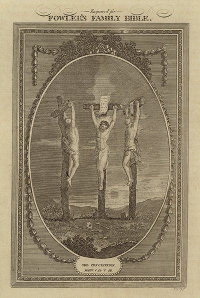 The Crucifixion, John, Chapter 19, Verse 18 by English School