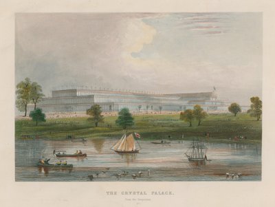 The Crystal Palace from the Serpentine by English School