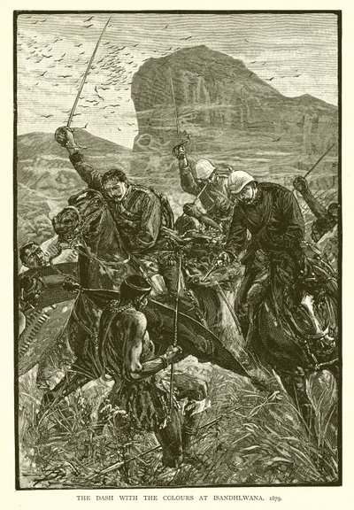 The Dash with the Colours at Isandhlwana, 1879 by English School