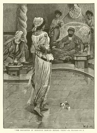 The Daughter of Herodias danced before them, St Matthew, XIV, 6 by English School