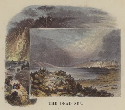 The Dead Sea (coloured engraving) by English School