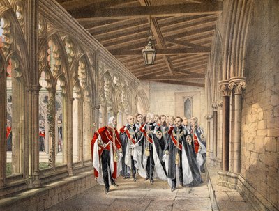 The Deans Cloister, Windsor, 10th March, 1863, from A Memorial of the Marriage of Edward VII and Alexandra of Denmark by English School