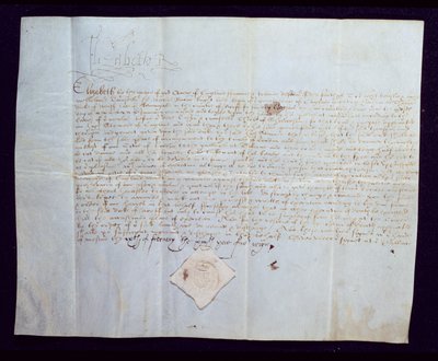 The Death Warrant of Thomas Howard, 4th Duke of Norfolk, signed by Queen Elizabeth I by English School