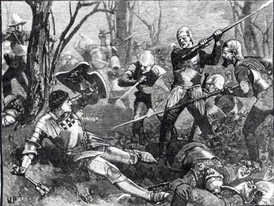 The Death of the King Maker at the Battle of Barnet, c.1880 by English School