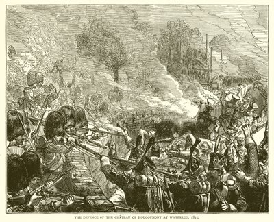 The Defence of the Chateau of Hougoumont at Waterloo, 1815 by English School