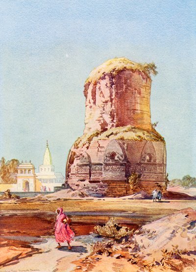 The Dhamek Stupa, Sarnath, Uttar Pradesh, from The Wonders of the World by English School