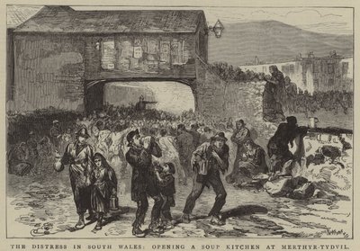 The Distress in South Wales, Opening a Soup Kitchen at Merthyr-Tydvil by English School