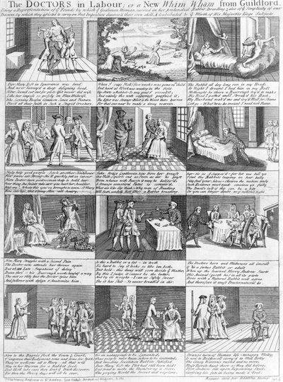 The Doctors in Labour, or a New Whim Wham from Guildford, 1726 by English School