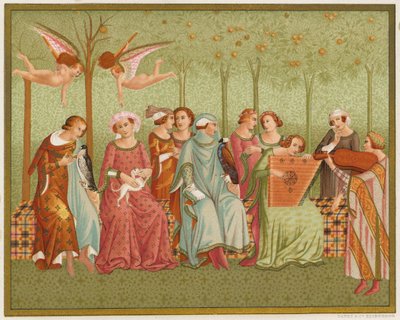 The Dream of Life. Italian Costume of the 14th Century by English School