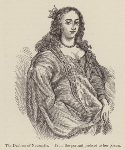 The Duchess of Newcastle, from the portrait prefixed to her poems by English School