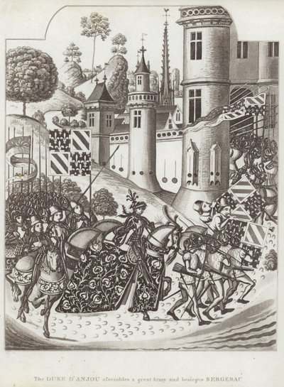 The Duke of Anjou assembles a Great Army and Besieges Bergerac by English School