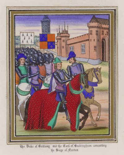 The Duke Of Brittany and The Earl of Buckingham concerting The Siege Of Nantes by English School