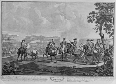 The Duke of Marlborough and His Staff at the Battle of Blenheim, 13th August 1704 by English School
