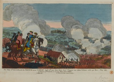 The Duke of York Defeating the French Near Cateau, April 26th 1794 by English School