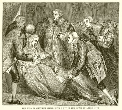 The Earl of Chatham Seized with a Fit in the House of Lords, 1778 by English School