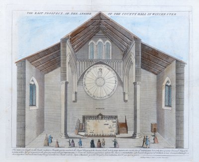The East Prospect of the Inside of the County Hall in Winchester by English School
