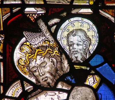 The East Window (Ew) depicting the Trinity and the Donor John Walker by English School
