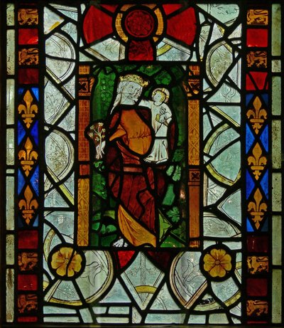 Window depicting the Virgin Mary with Christ Child by English School