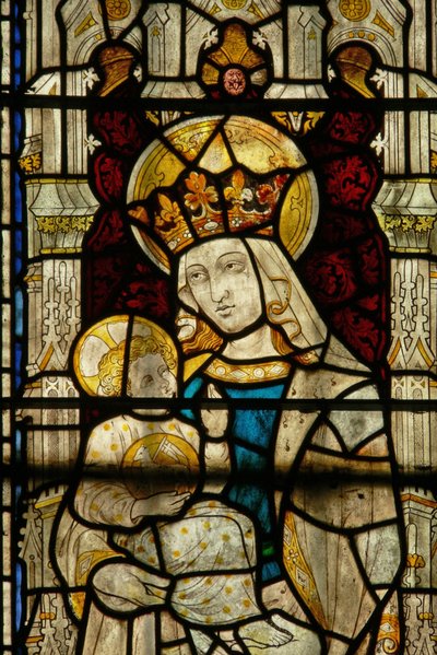 The East window depicting the Virgin and Child by English School