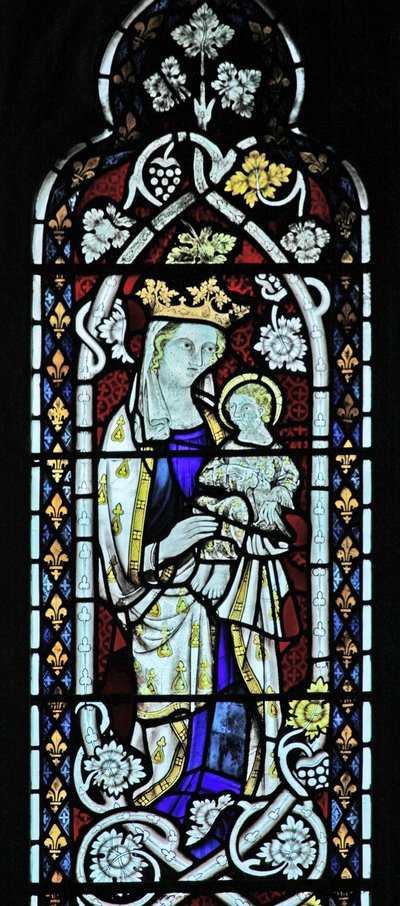 The East window depicting the Virgin and Child by English School