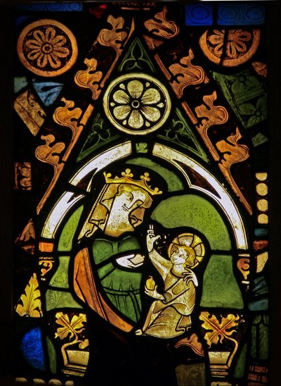 The East window depicting the Virgin and Child by English School