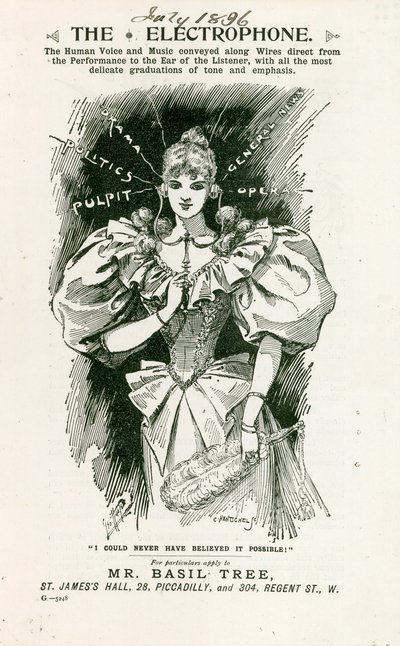 The Electrophone, July 1896 by English School