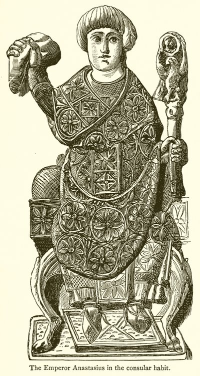 The Emperor Anastasius in the Consular Habit by English School