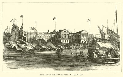 The English factories at Canton by English School