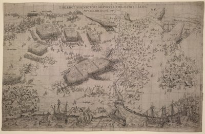 The English Victory Against the Scots at Muskelbroghe, 1547 by English School