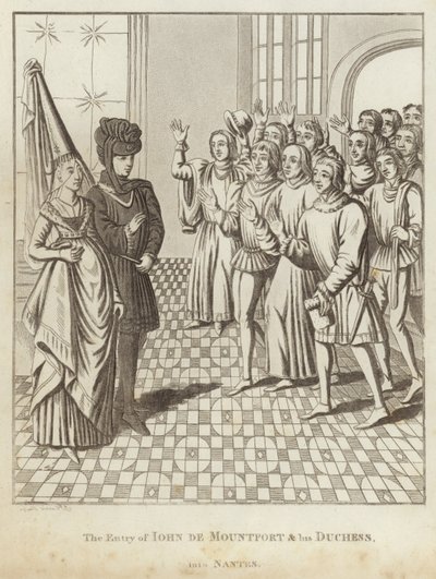 The Entry of John de Montfort & His Duchess, into Nantes by English School