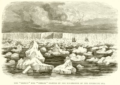 The Erebus and Terror Stopped by the Ice-Barrier of the Antarctic Sea by English School