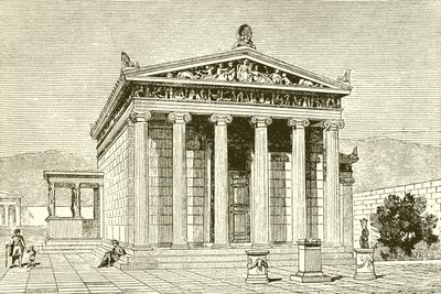The Erechtheion, a Famous Temple at Athens to the Hero Erechtheus by English School
