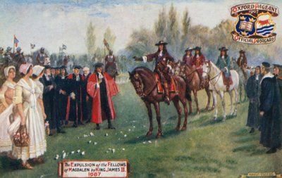 The Expulsion of the Fellows of Magdalen by King James II, 1687 by English School