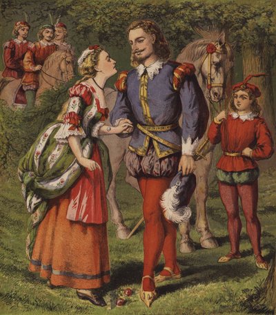 The Fairy at the Fountain, or The Two Girls by English School