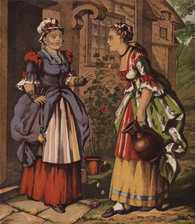 The Fairy At The Fountain, Or The Two Girls by English School