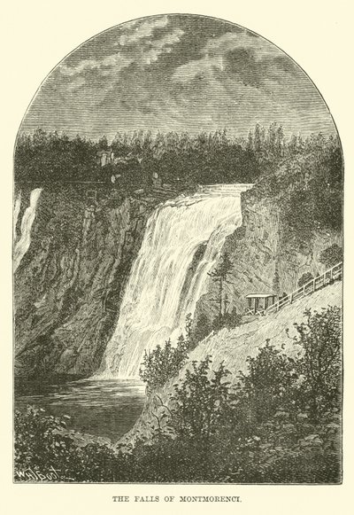 The Falls of Montmorency by English School