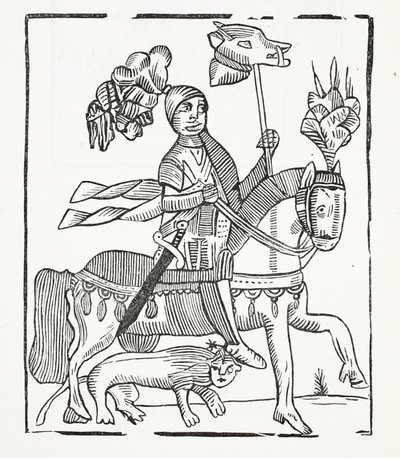 The Famous History of Guy Earl of Warwick, illustration from Chap-books of the Eighteenth Century by John Ashton, pub. 1882 by English School