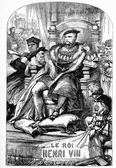 The Famous History of the Life of King Henry the Eighth - Illustration in Works complete by William Shakespeare 1866 by English School